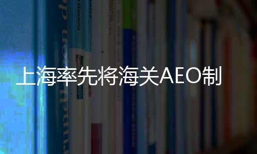 上海率先將海關(guān)AEO制度經(jīng)驗引入工業(yè)領(lǐng)域