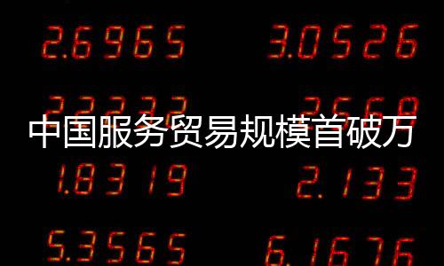 中國服務(wù)貿(mào)易規(guī)模首破萬億美元展現(xiàn)較大潛力