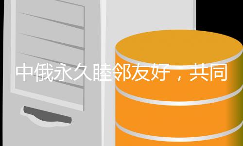 中俄永久睦鄰友好，共同書寫新時(shí)代的中俄友好篇章
