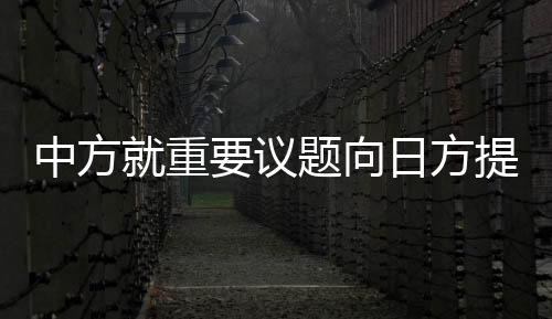 中方就重要議題向日方提出交涉，深化合作，共謀發(fā)展