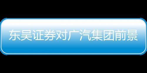 東吳證券對(duì)廣汽集團(tuán)前景充滿(mǎn)信心，給予買(mǎi)入評(píng)級(jí)