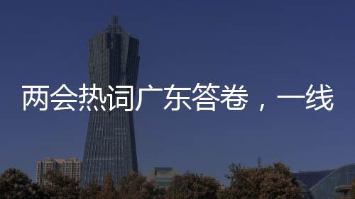 兩會熱詞廣東答卷，一線實踐者的智慧與創(chuàng)新行動