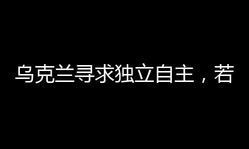 烏克蘭尋求獨(dú)立自主，若不能加入北約，將建立自己的安全體系