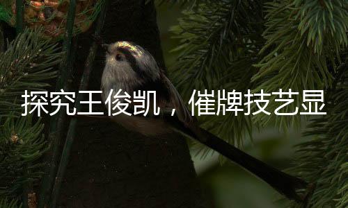探究王俊凱，催牌技藝顯一般，多元發(fā)展展才華