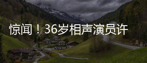 驚聞！36歲相聲演員許兆呈離世，緬懷他的藝術(shù)人生
