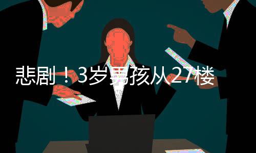 悲劇！3歲男孩從27樓走廊意外墜亡