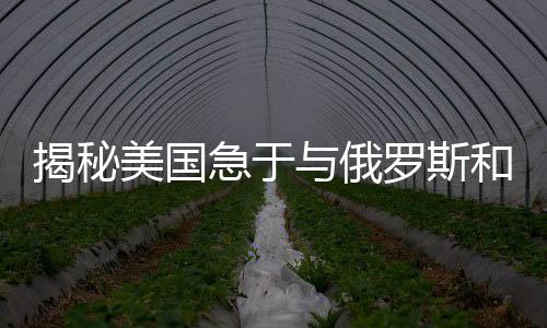 揭秘美國急于與俄羅斯和好的多重動因