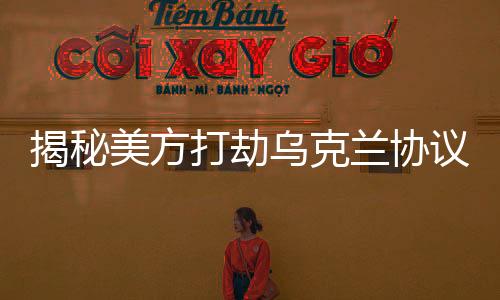 揭秘美方打劫烏克蘭協(xié)議細(xì)節(jié)曝光