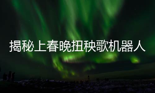 揭秘上春晚扭秧歌機器人背后公司