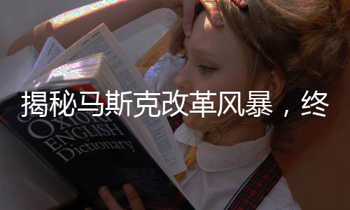 揭秘馬斯克改革風(fēng)暴，終極目標(biāo)何在
