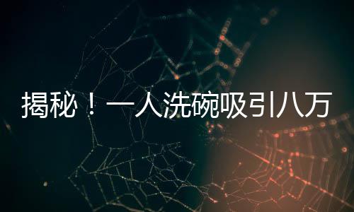 揭秘！一人洗碗吸引八萬(wàn)人圍觀，究竟有何魔力？