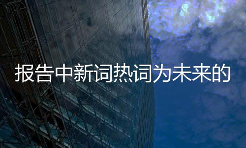 報(bào)告中新詞熱詞為未來的方向標(biāo)——熱點(diǎn)分析與展望