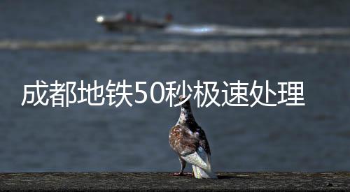 成都地鐵50秒極速處理故障走紅，展現(xiàn)應(yīng)急反應(yīng)速度與效率