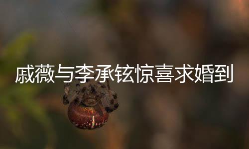 戚薇與李承鉉驚喜求婚到結(jié)婚，愛(ài)情長(zhǎng)跑終圓滿