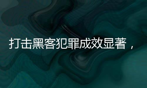 打擊黑客犯罪成效顯著，安全守護數字時代的力量顯現(xiàn)