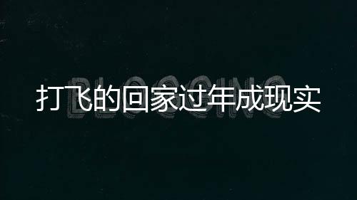 打飛的回家過年成現(xiàn)實
