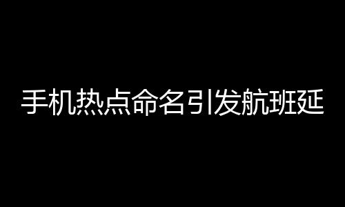 手機熱點命名引發(fā)航班延誤風(fēng)波，長達(dá)五小時的飛行延誤事件深度解析
