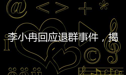 李小冉回應(yīng)退群事件，揭秘背后的真相與爭議焦點