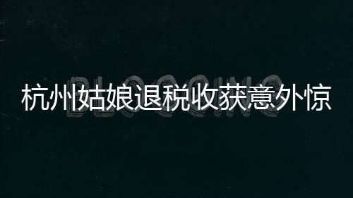 杭州姑娘退稅收獲意外驚喜，退稅金額高達(dá)4190元感嘆巨款