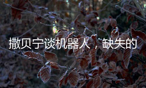 撒貝寧談機(jī)器人，缺失的兩條眉毛背后的科技與人情