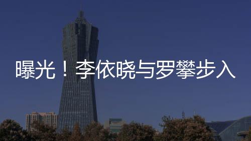 曝光！李依曉與羅攀步入婚姻殿堂