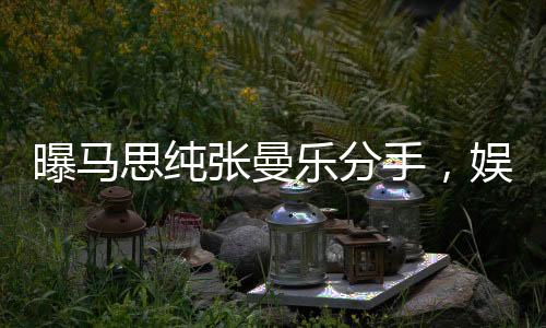 曝馬思純張曼樂分手，娛樂圈情感再掀波瀾