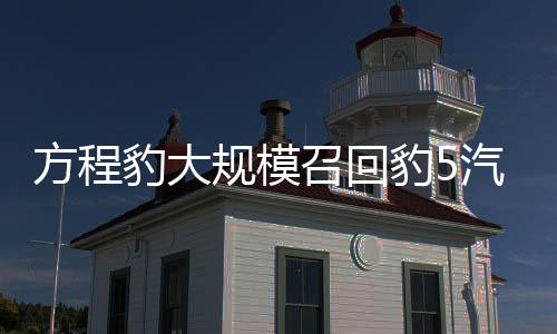 方程豹大規(guī)模召回豹5汽車，深入解讀與前景展望