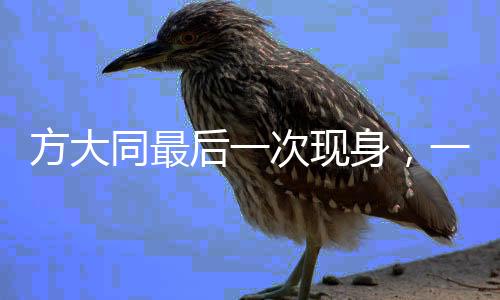 方大同最后一次現(xiàn)身，一個(gè)令人懷念的文化傳奇