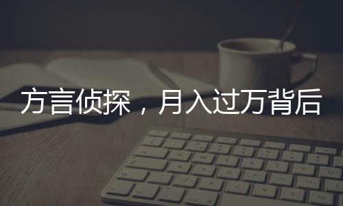 方言偵探，月入過萬背后的故事