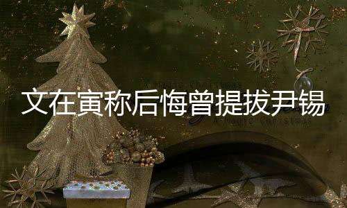 文在寅稱后悔曾提拔尹錫悅，一段關(guān)于決策失誤與反思的探討