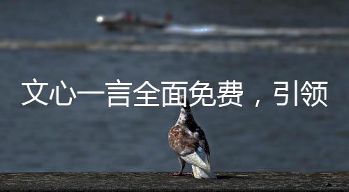 文心一言全面免費(fèi)，引領(lǐng)未來的學(xué)習(xí)與創(chuàng)造新紀(jì)元