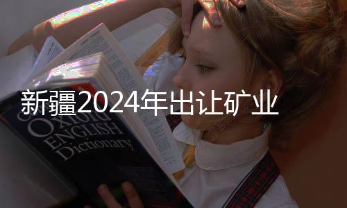 新疆2024年出讓礦業(yè)權(quán)創(chuàng)歷史新高