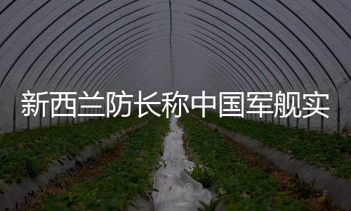 新西蘭防長(zhǎng)稱中國軍艦實(shí)力強(qiáng)大，引發(fā)國際關(guān)注