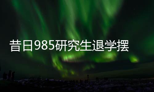 昔日985研究生退學擺攤，每日收入破七百——逆襲人生故事洞察