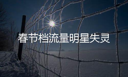 春節(jié)檔流量明星失靈