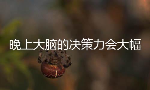 晚上大腦的決策力會(huì)大幅下降 別在晚上做重大決定