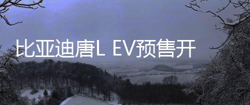 比亞迪唐L EV預售開啟，起步價28萬起