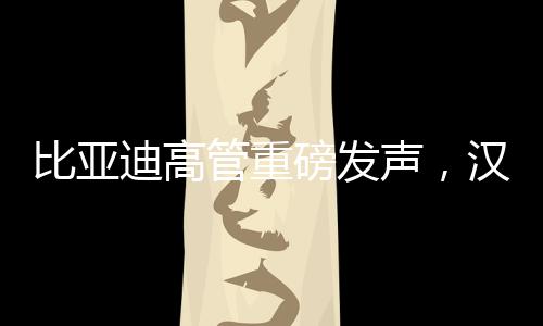 比亞迪高管重磅發(fā)聲，漢L的崛起讓燃油車僅余情懷價(jià)值
