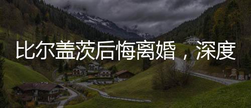 比爾蓋茨后悔離婚，深度解析與反思
