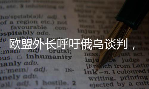 歐盟外長呼吁俄烏談判，歐洲必須上桌參與解決爭端