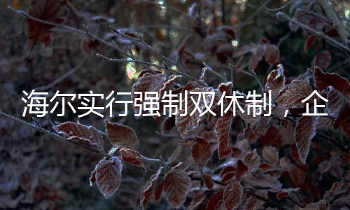 海爾實(shí)行強(qiáng)制雙休制，企業(yè)新動(dòng)向與員工的反響
