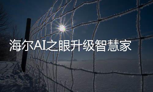 海爾AI之眼升級智慧家：從“替人家務(wù)”邁向“無人家務(wù)”