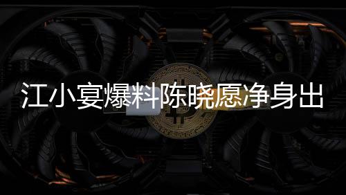 江小宴爆料陳曉愿凈身出戶，引發(fā)娛樂圈熱議