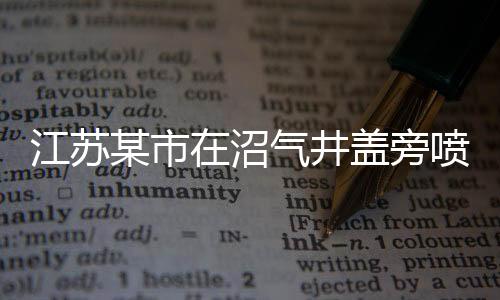 江蘇某市在沼氣井蓋旁噴涂警示標志，筑牢安全防線