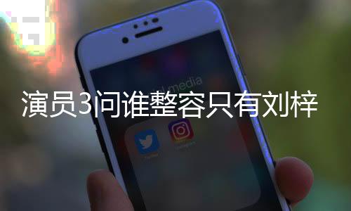 演員3問誰整容只有劉梓晨站起來，一場關于真實與自我表達的探討