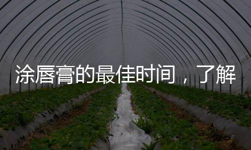 涂唇膏的最佳時間，了解并正確選擇涂抹唇膏的時機