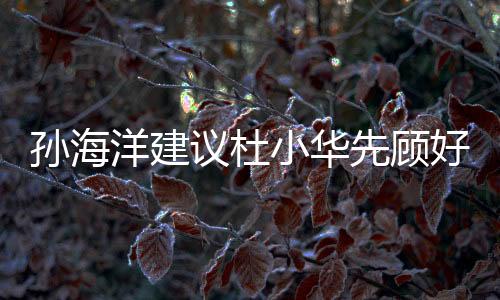 孫海洋建議杜小華先顧好身體和家庭，關(guān)注個(gè)人健康，平衡工作與家庭關(guān)系