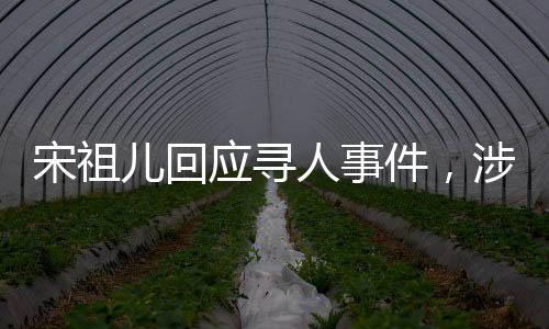 宋祖兒回應(yīng)尋人事件，涉事男子實(shí)為寄宿家庭弟弟
