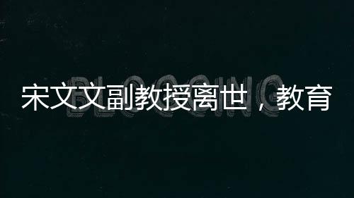宋文文副教授離世，教育界痛失杰出人才