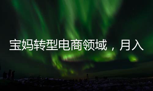 寶媽轉型電商領域，月入兩萬元背后的故事